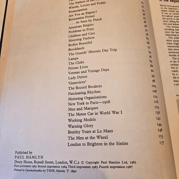 Veteran and Vintage Cars by Peter Roberts ~ 1967 Hardcover - Picture 3 of 6